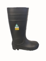 balck pvc safety rain boots